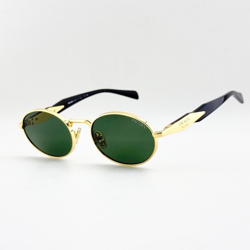 Prada 65zs gold black oval - prada,